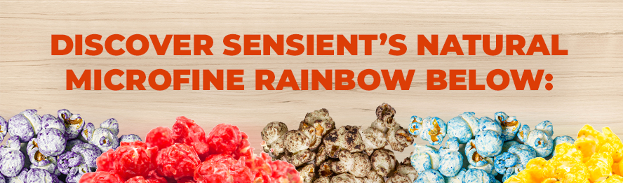 Discover Sensient’s natural Microfine rainbow below__