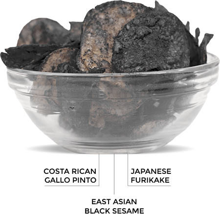 black chip bowl side seasoning