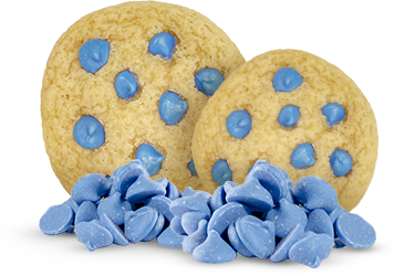 Cookies with Blue Chocolate Chips