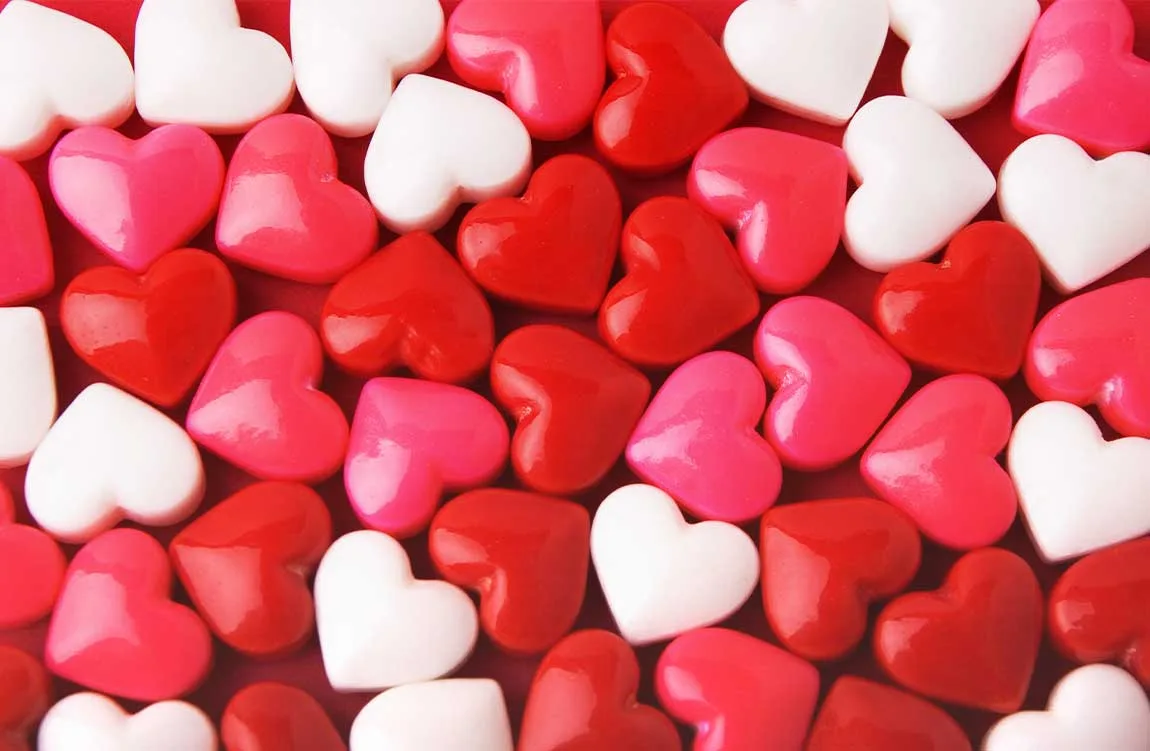 heart shaped candy