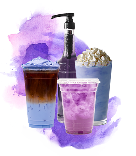 purple beverage syrups