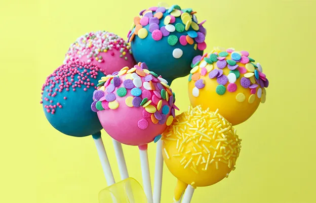 colorful cake pops with sprinkles