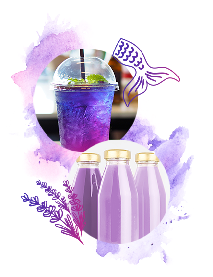 purple beverages