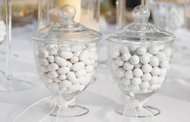 white shelled candy