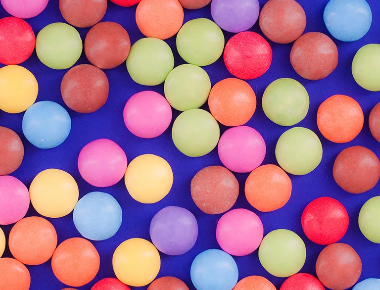 rainbow of colorful candies