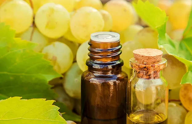 grapes with grape seed oil