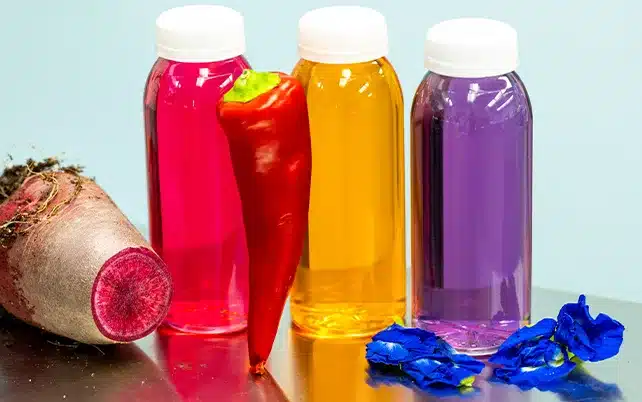 natural colors with rainbow drinks