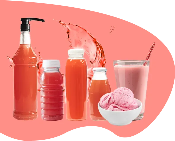 watermelon rose beverages and ice cream